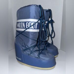 Moon Boot Icon Elephant Grey Tall Snow Boots 8/9.5US